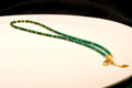 Natural Yuhua Blue Turquoise Gourd Necklace in 18K Gold with Diamond Accents
